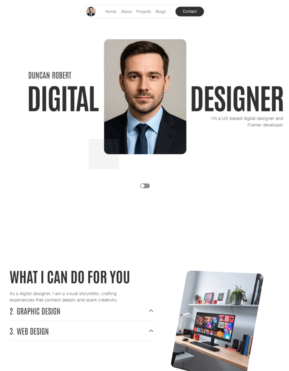 Flowstate – Designer Portfolio Website Template